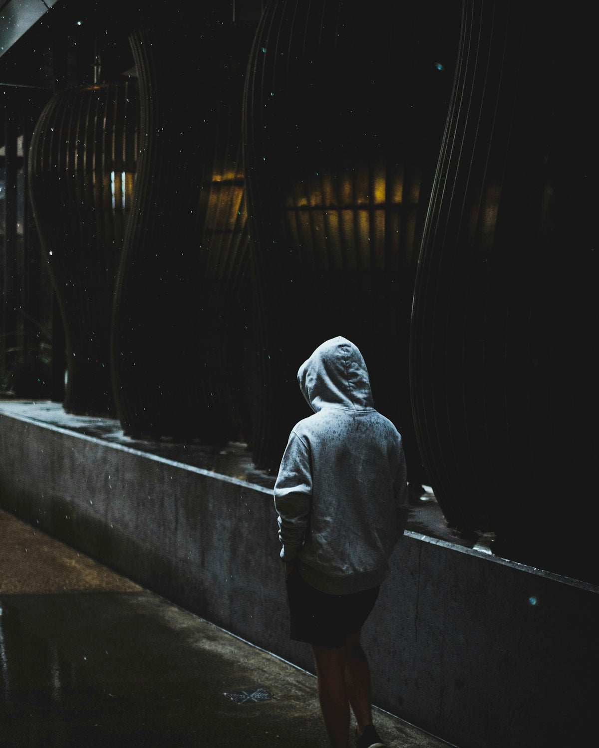 Sweat à capuche personnalisé gris porté